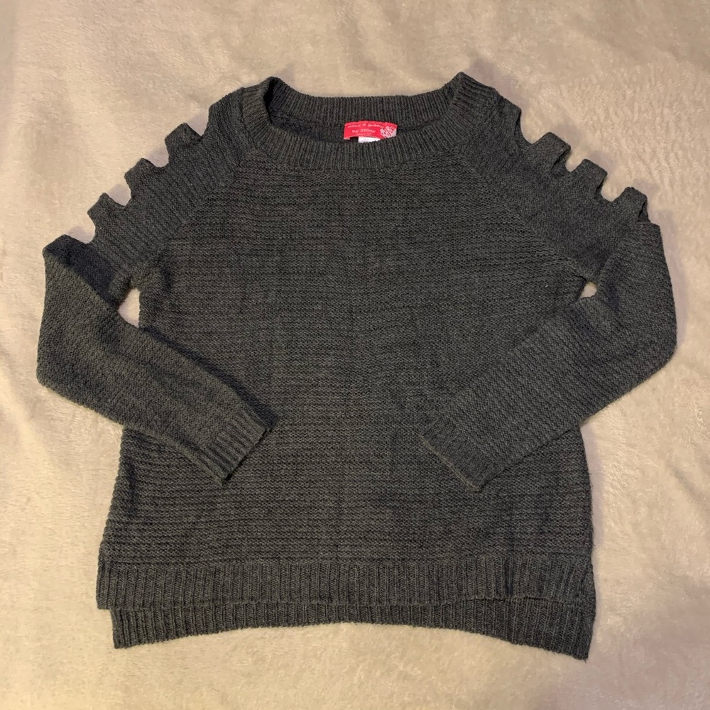 3/$25 Gray Cold Shoulder Sweater